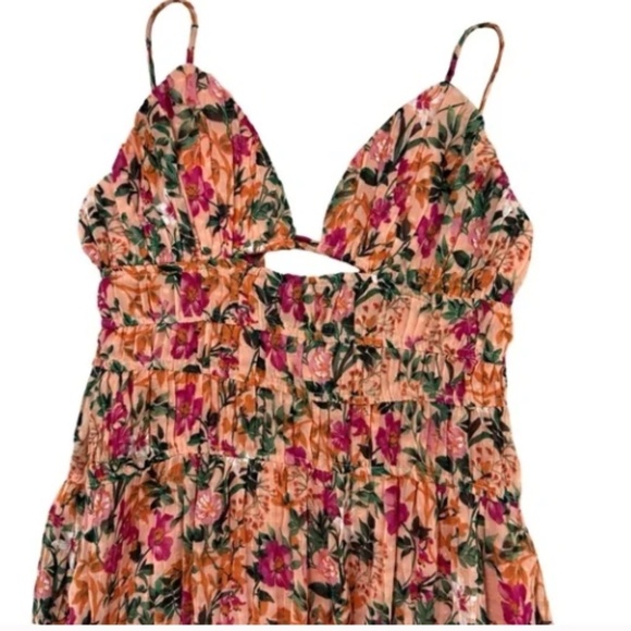 ANTHROPOLOGIE Floral Romantic Elegant Sexy Flowy Prom Wedding Maxi Dress - Picture 7 of 7